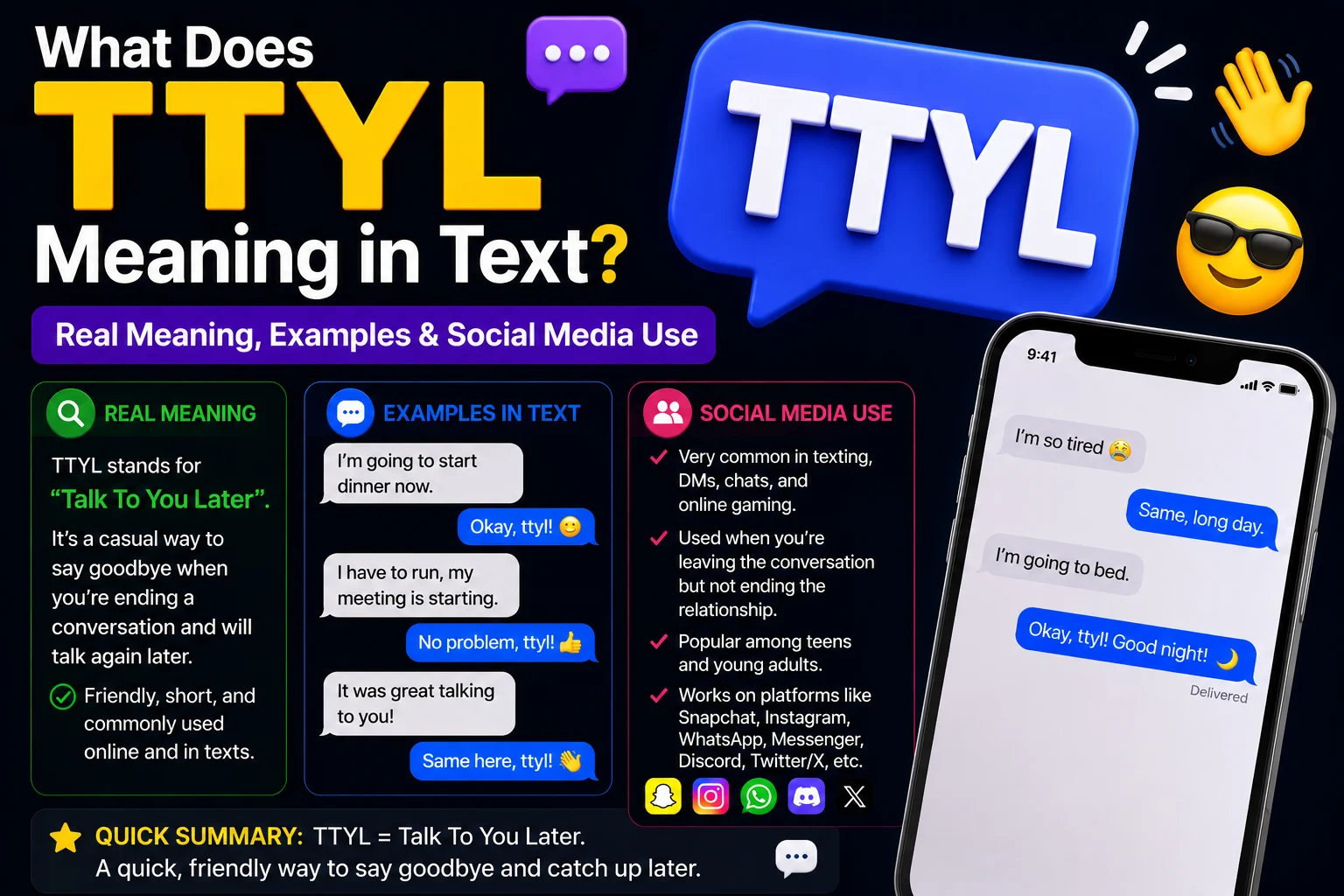 What Does ttyl Meaning in Text