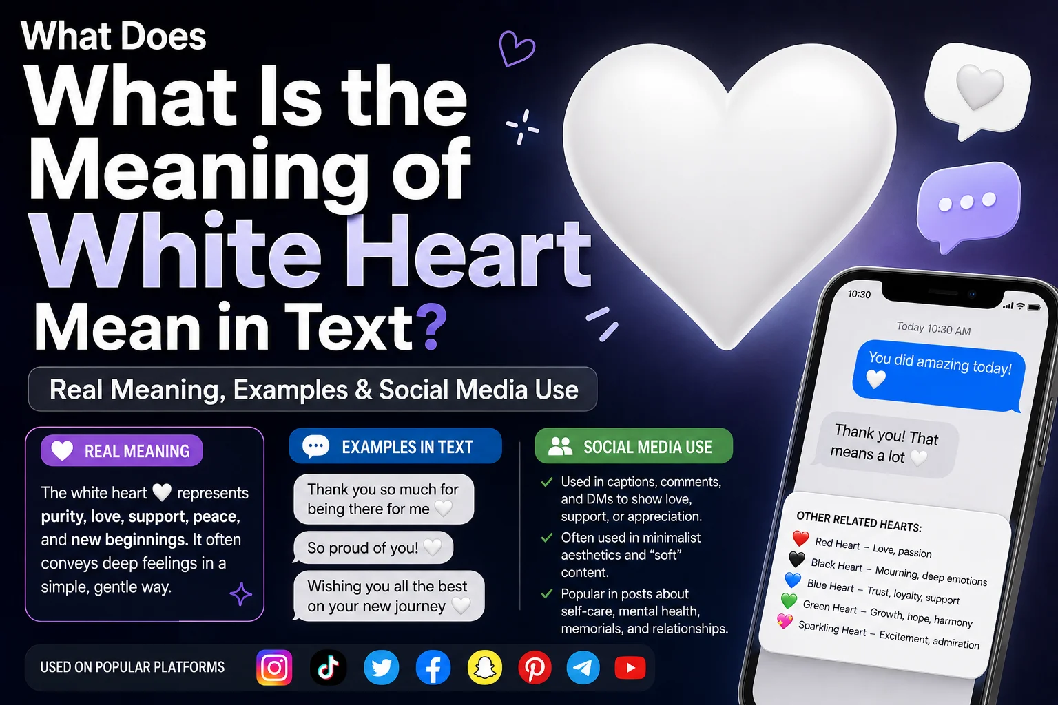 Meaning of White Heart Mean in Text