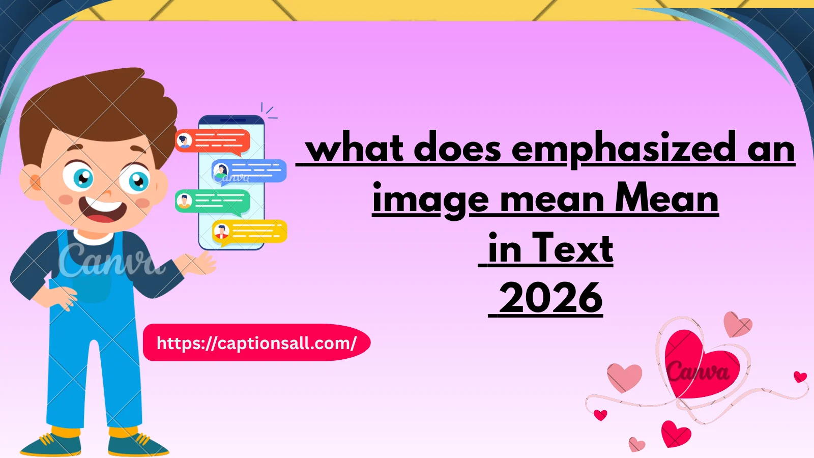 emphasized an image Mean in Text